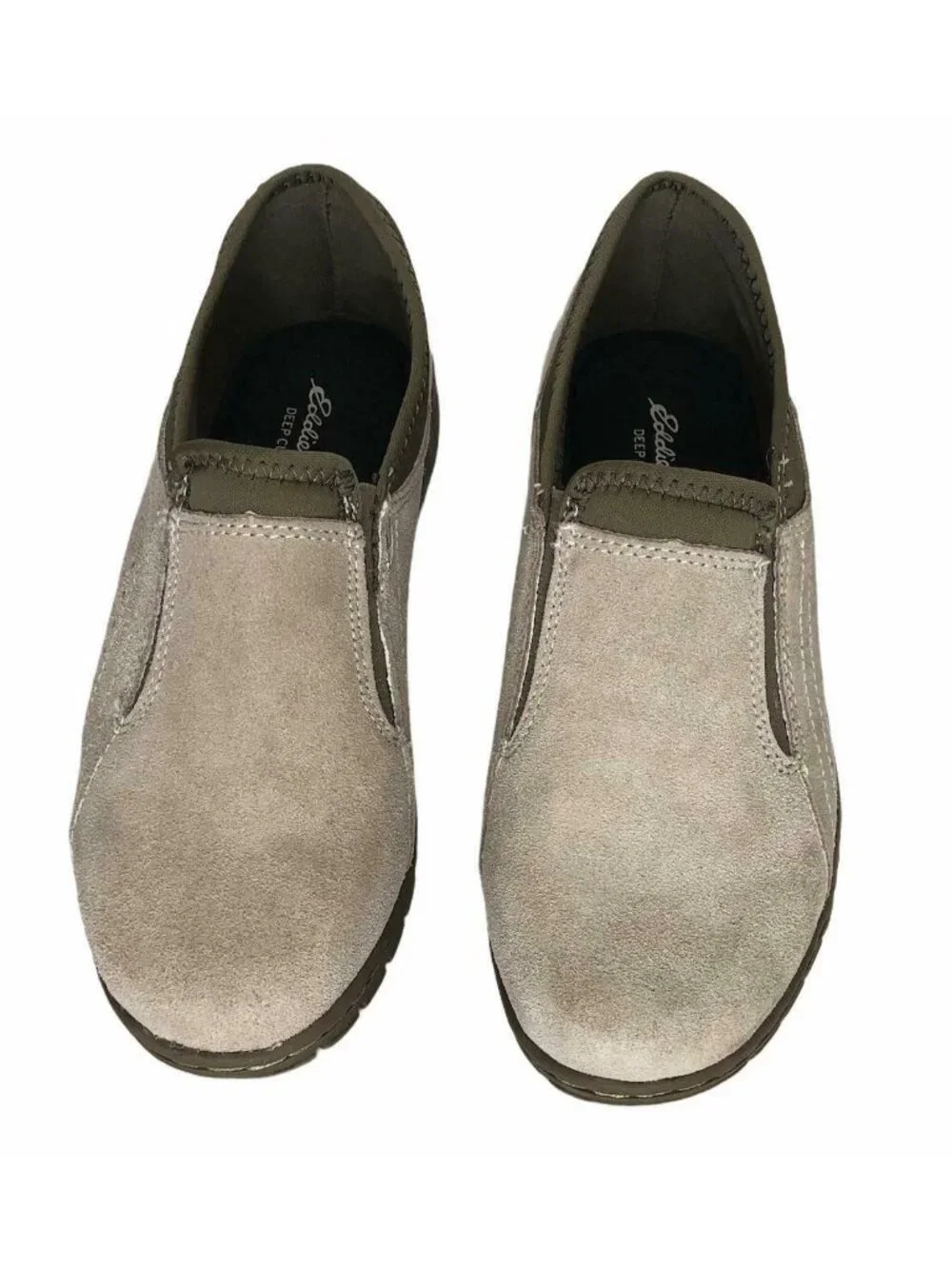 Eddie Bauer Deep Cushioning Birch Bay Beige Suede Leather Loafer Womens 6 M Shoe